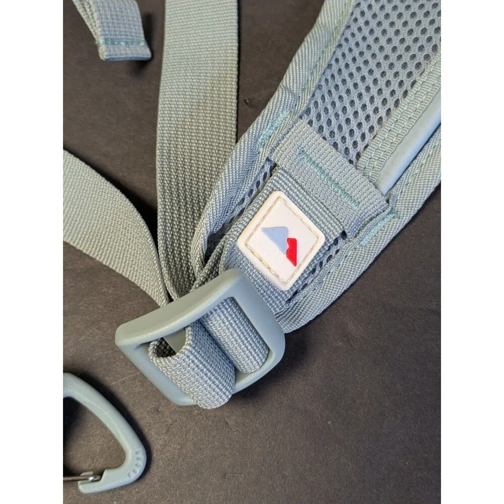 Monti Coolers Puffer Backpack Insulated Cooler Bag Light Blue Grey Quilted